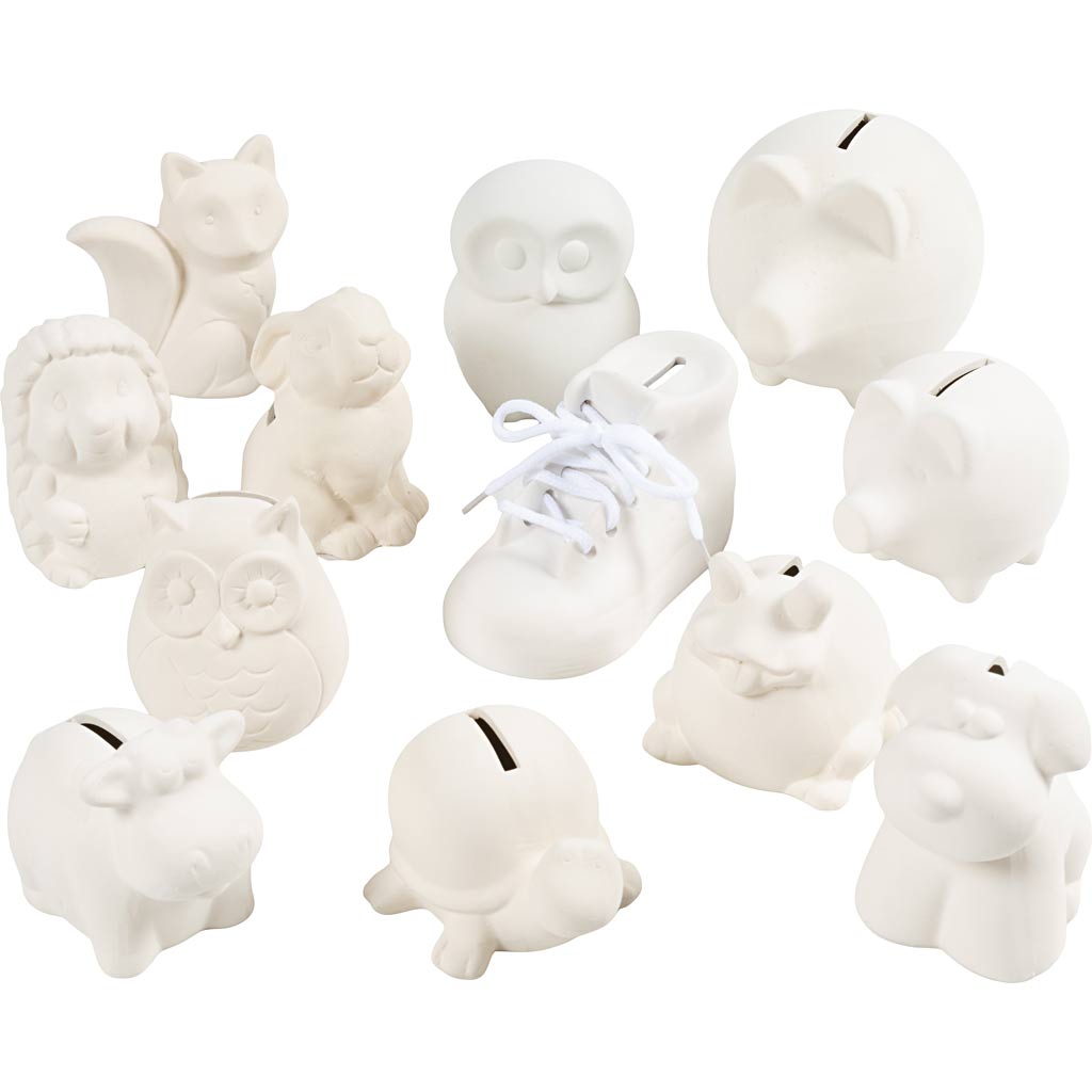 Creativ company money boxes, white, 106 pieces 1 box
