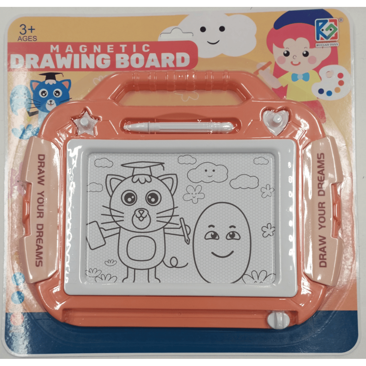 Magnetisch tekenbord met pen en 2 magneten