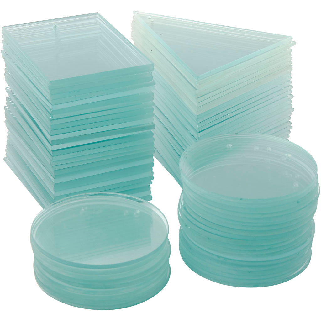 Creativ company glass plates, thickness 3 mm, 3x30 pieces 1 box