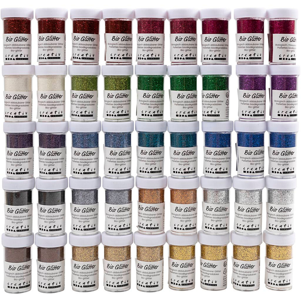 Creativ company bio sparkles, various colors, 46x27 ml 1 box