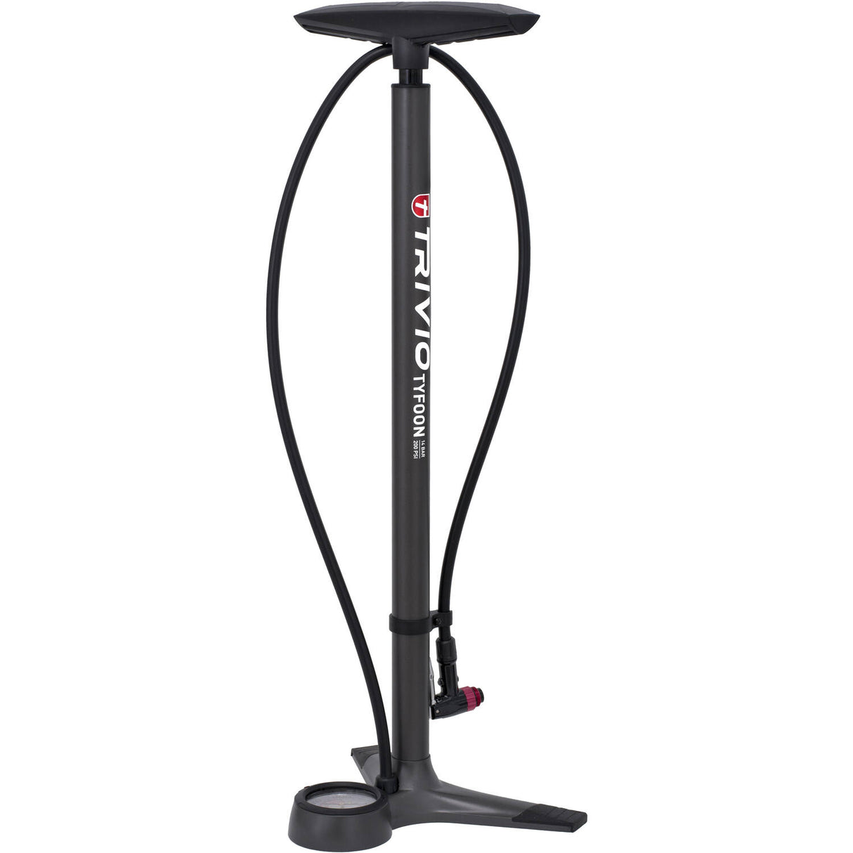 Trivio - Typhoon bicycle pump, high pressure 14 bar 200 psi aluminum