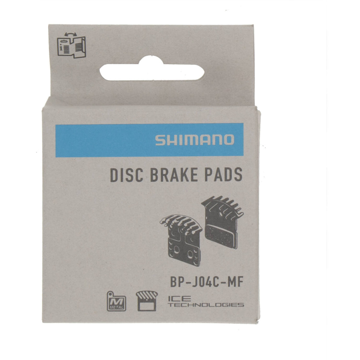 Bloc de frein à disque Shimano Ensemble de métal J04C avec ailettes de refroidissement