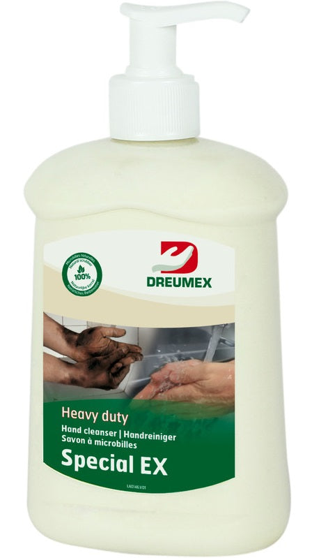 Glantóir láimhe speisialta Dreumex 500 ml le caidéal