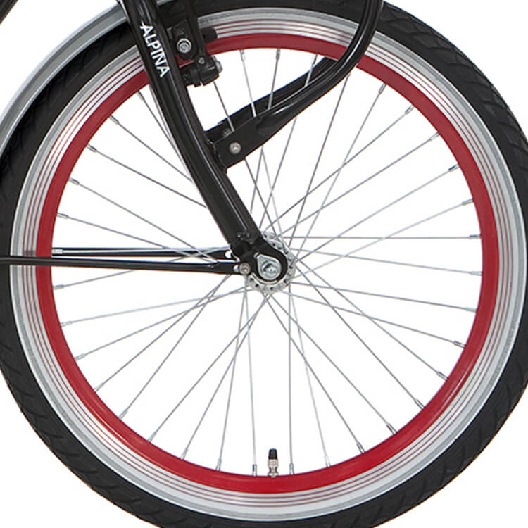 Alpina Front Wheel 20 J19SG Red Zinc spk