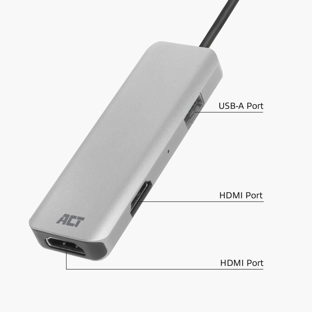 Adaptateur multiport USB-C 4K Act Connectivity pour 2 écrans HDMI, u