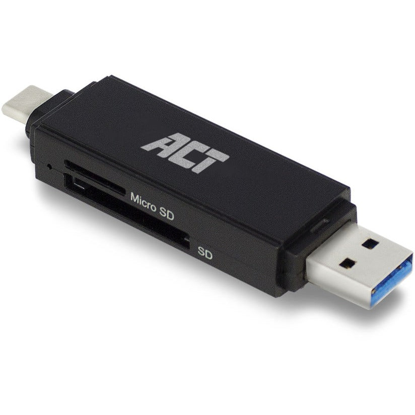 ACT Connectivity USB-C USB-A Card Reader, SD Micro SD