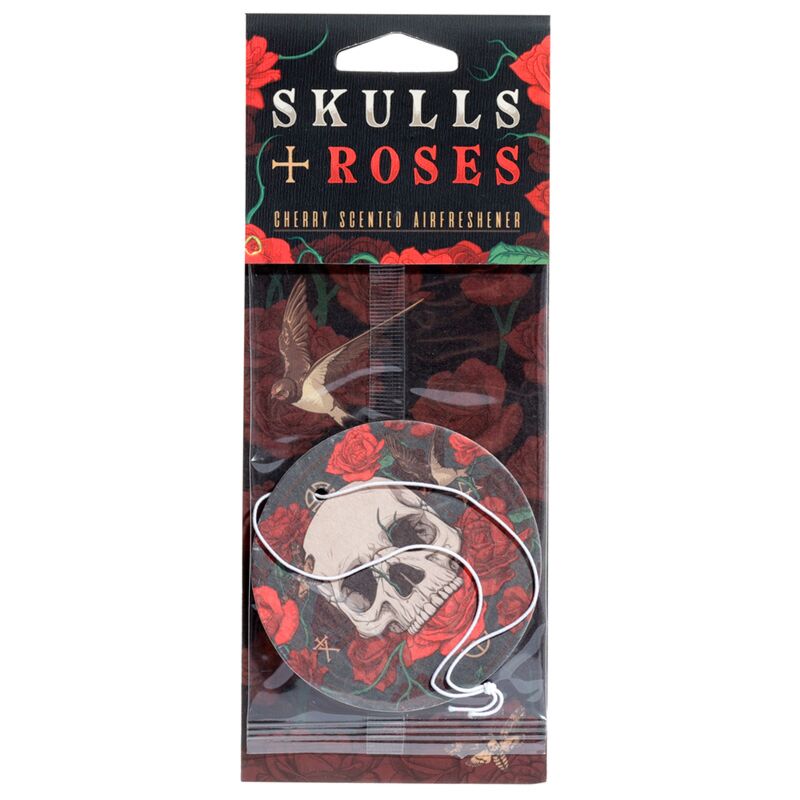 Raspberry - skulls roses air freshener