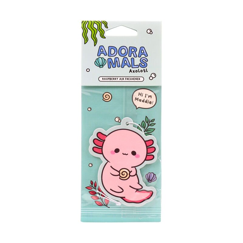 Raspberry scent Adoramals Maddie the Axolotl air freshener