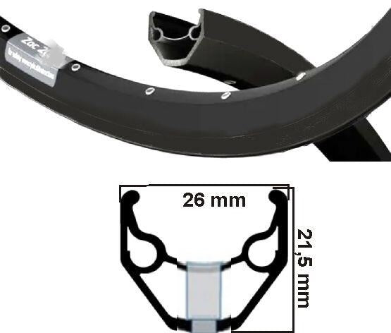 RYDE VELG 28 ZAC421 BLACK 36 14