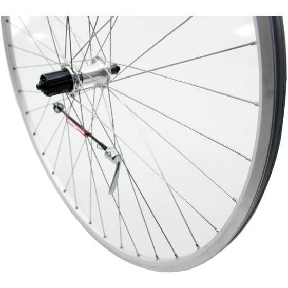 Roland Rear wheel 28 x 1 dropout cass 9v Race silver stainless steel spk