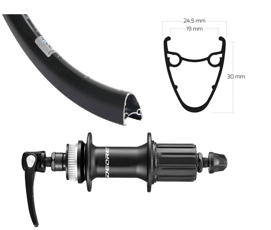 Ruota posteriore Roland 28 FH-M5100 Disc Cl Dutch19 Black SW SPK