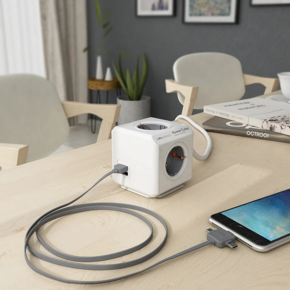 Allocacoc PowerCube Extended USB stekkerdoos