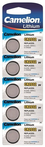 Camelion button cell battery 3v cr2032 card a 5 pieces