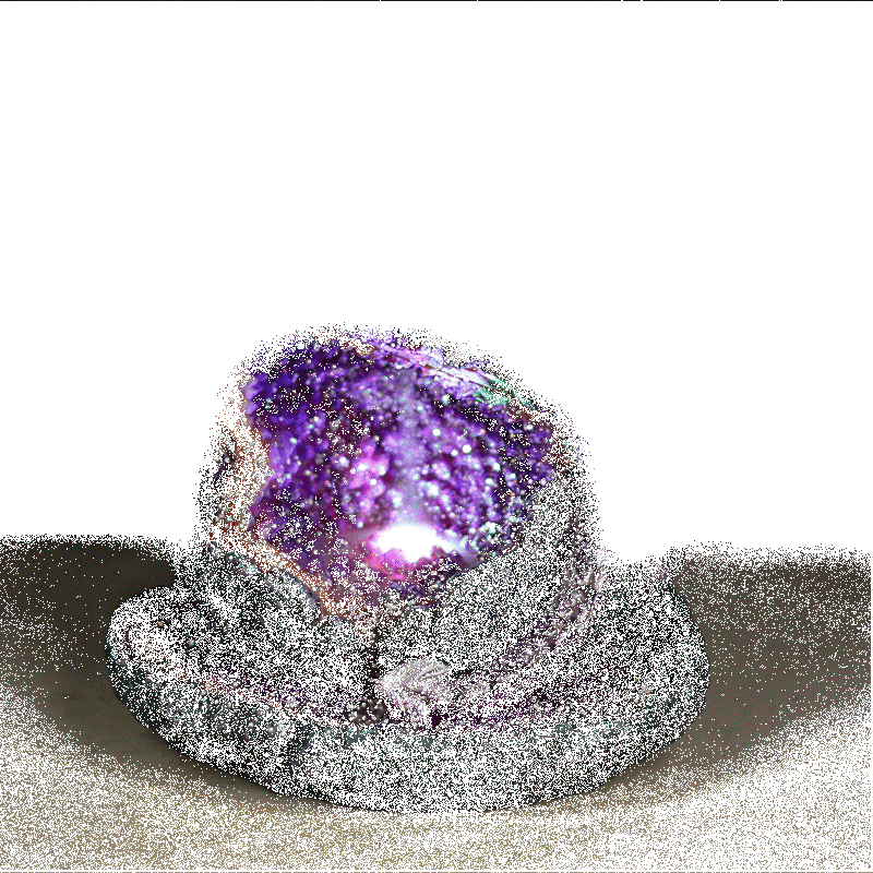 Porta incienso con reflujo led dragón púrpura cueva de cristal