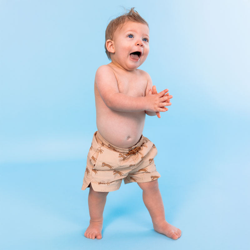 Roamer | brown UV swim trunks for boys