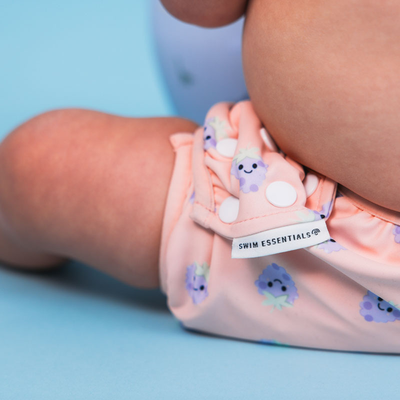 Blackberry | beige purple washable swim diaper