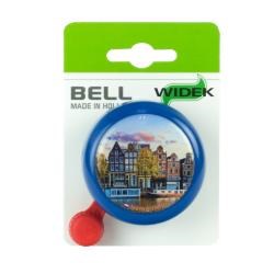 Widek bell with canal house on map