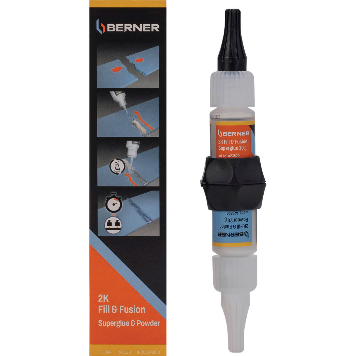 Cema berner colle bi-composant superglue 2k fill fusion 10g