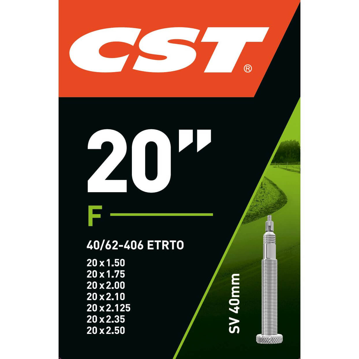 CST Inner Tube 20 x 1.50 2.50 (40 62-406) FV40 mm Black