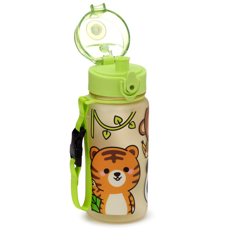 Adoramals wild animals pop top 350ml ecozen children's drinking bottle