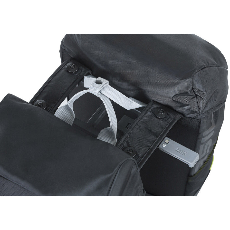 Borsa doppia da bicicletta Basil miles 34 litri 13 x 26 x 35 cm (2x) - nero lime