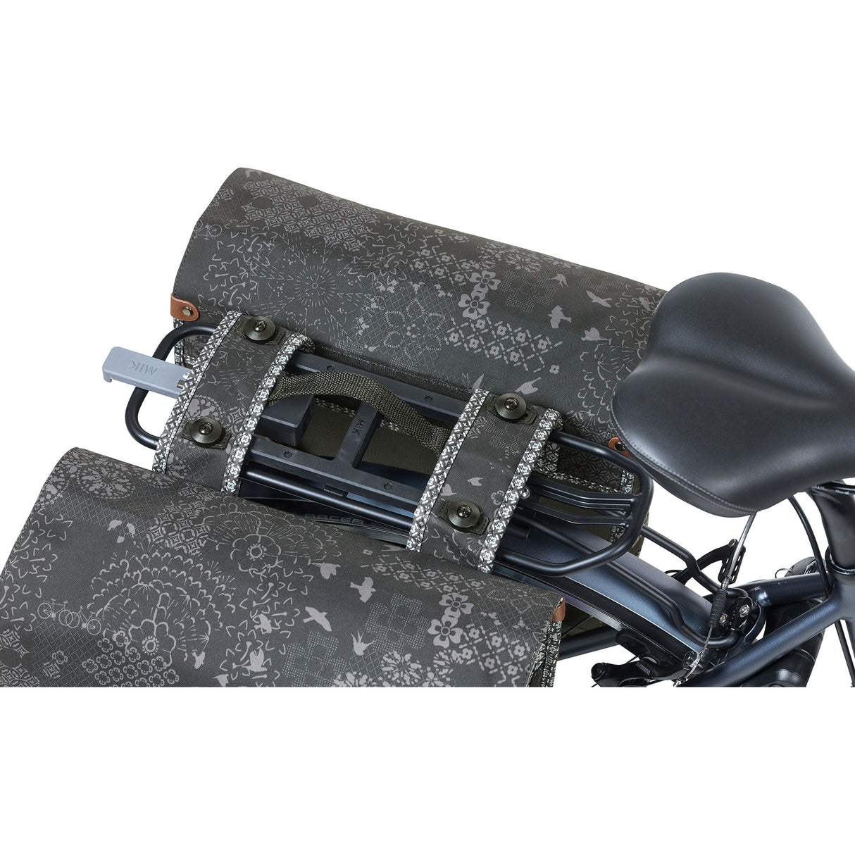 Dvojna kolesarska torba Basil bohème mik 35 litrov - črno oglje