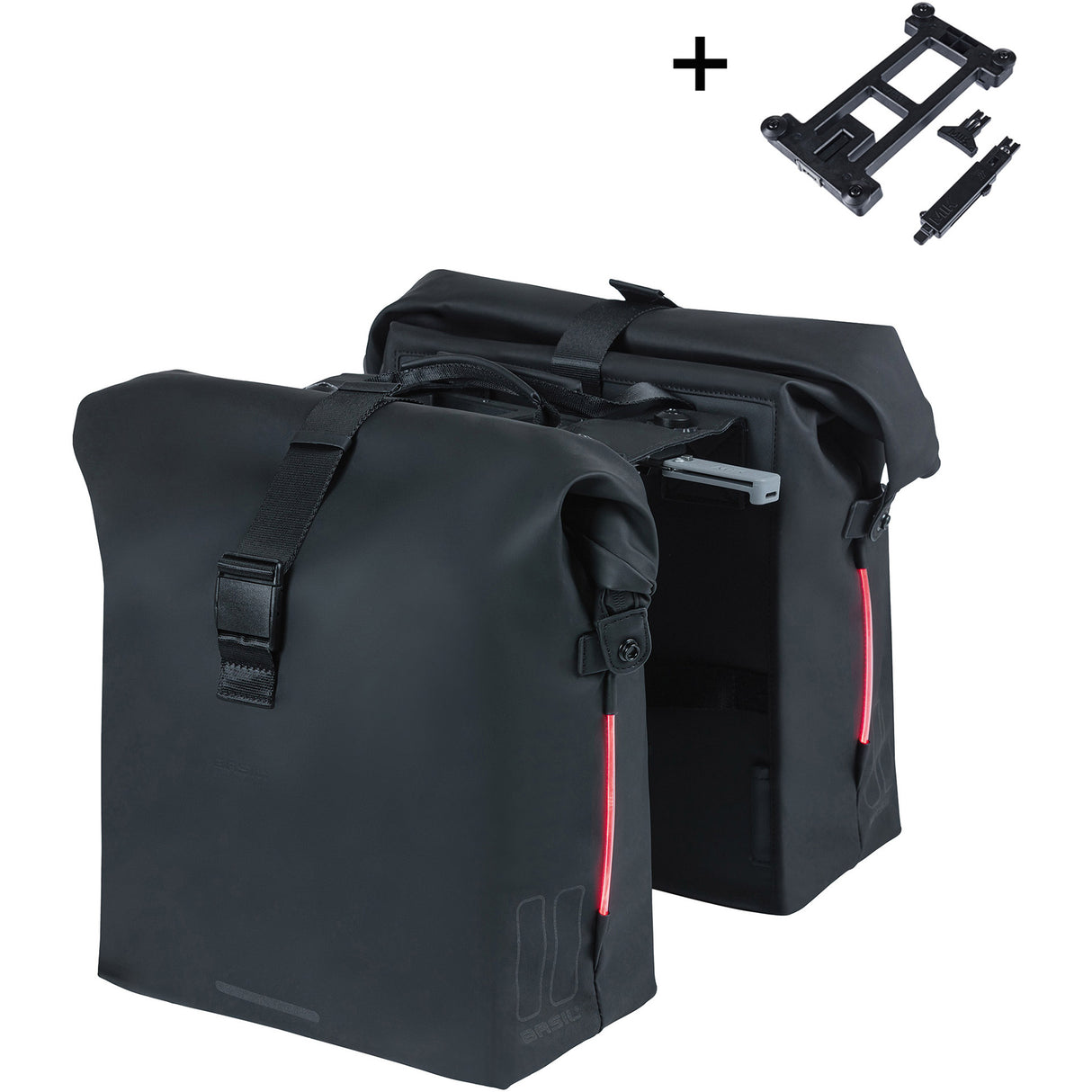 Sacoche de vélo double Basil soho nordlicht mik 41 litres - noir