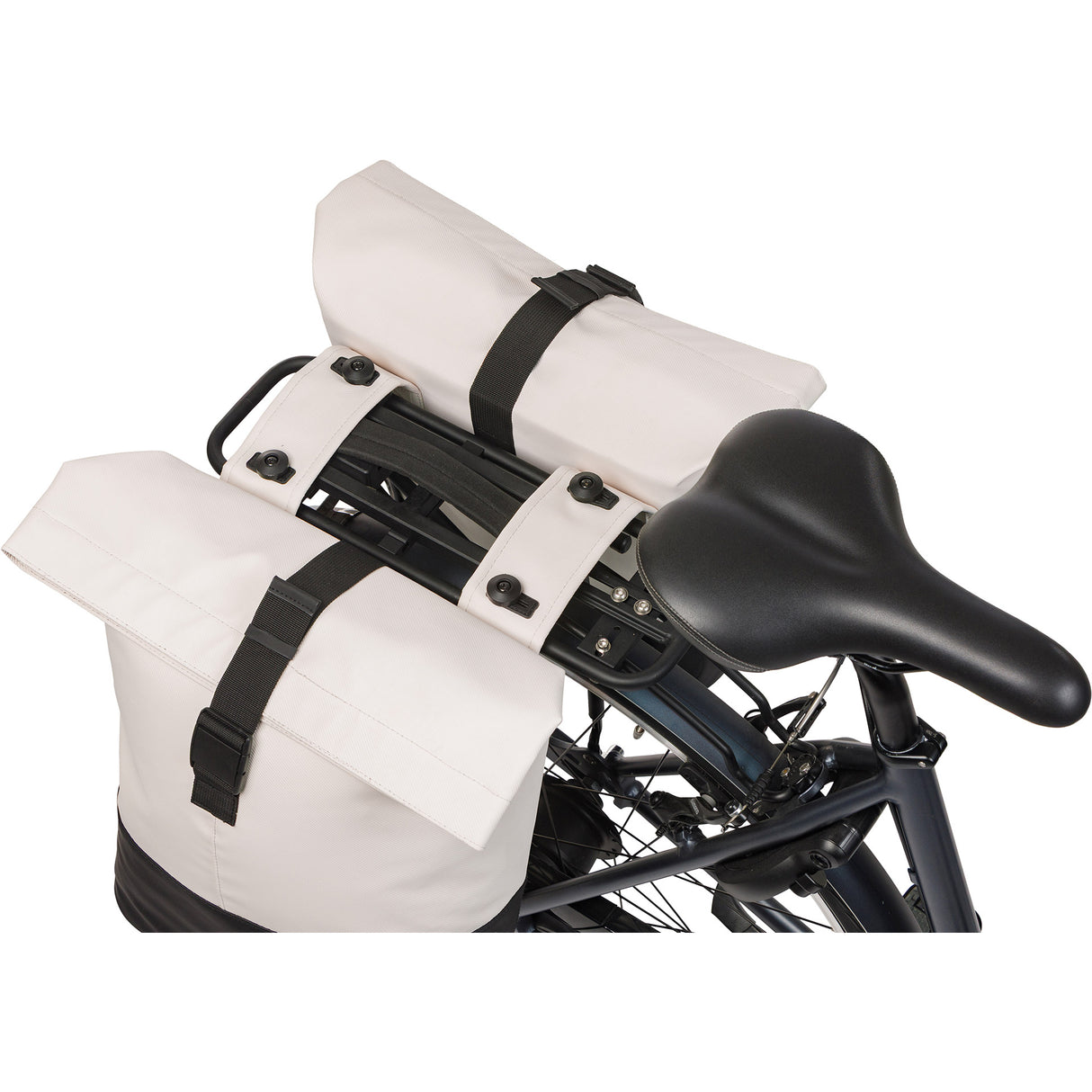 Basil double cove bag, white and black | mik | 32l