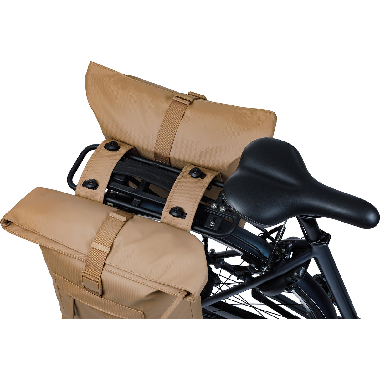 Basil dobbel sykkelveske brooklyn mik 41l 14 x 30 x 37 cm - sand