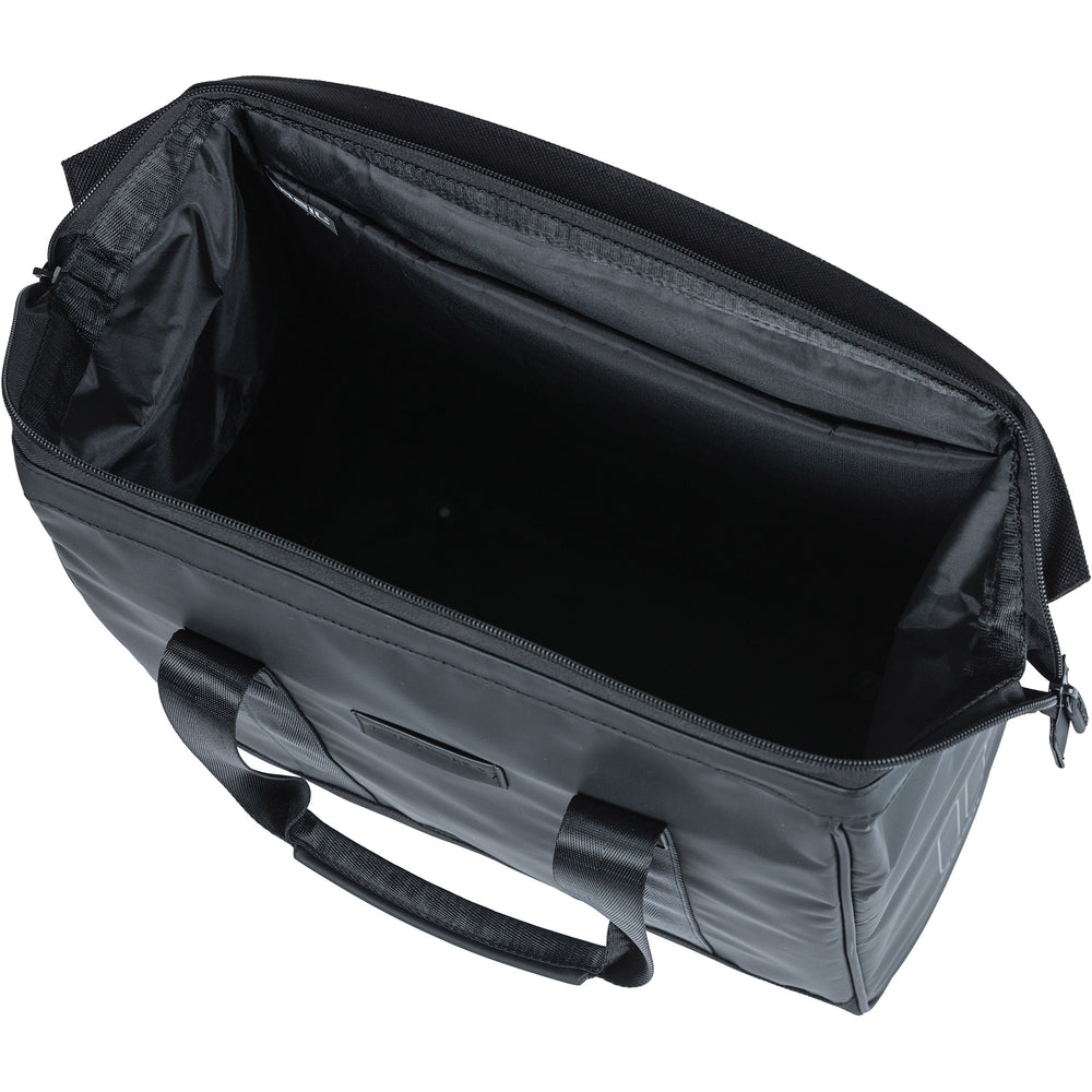 Basil tas grand tarpaulin shopper zwart mik hooks | 23l