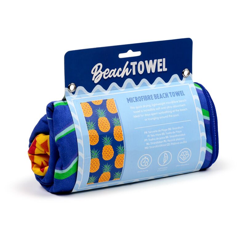 Pineapple print microfiber beach towel