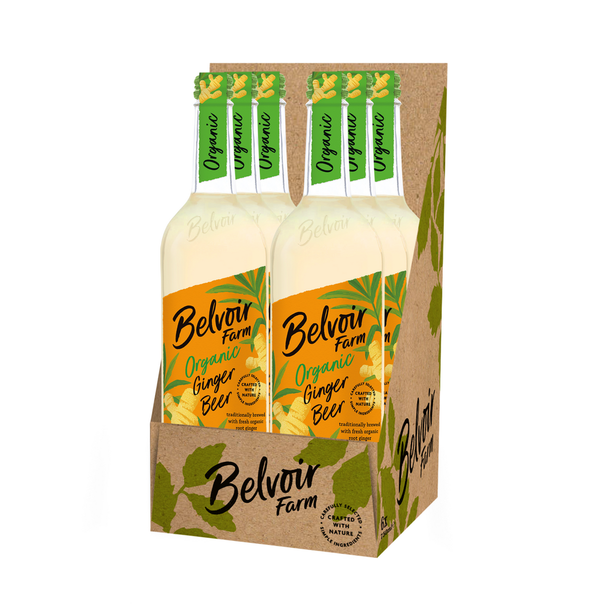 Belvoir farm ginger beer pressé bio (6x 750ml)