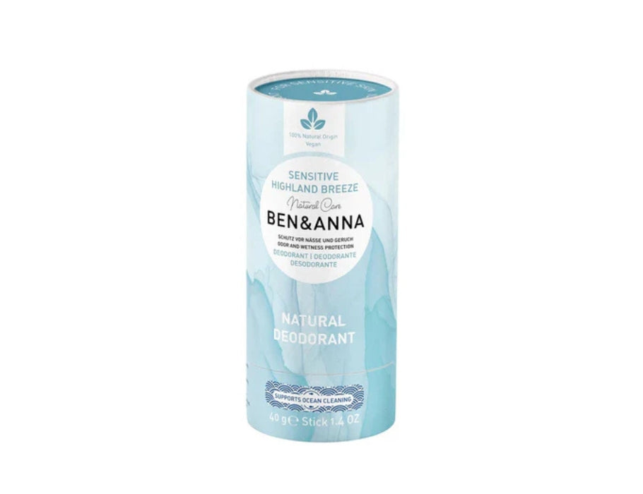 Desodorante de Ben Anna en Papertube - Sensitive - Highland Breeze - 40 gramos
