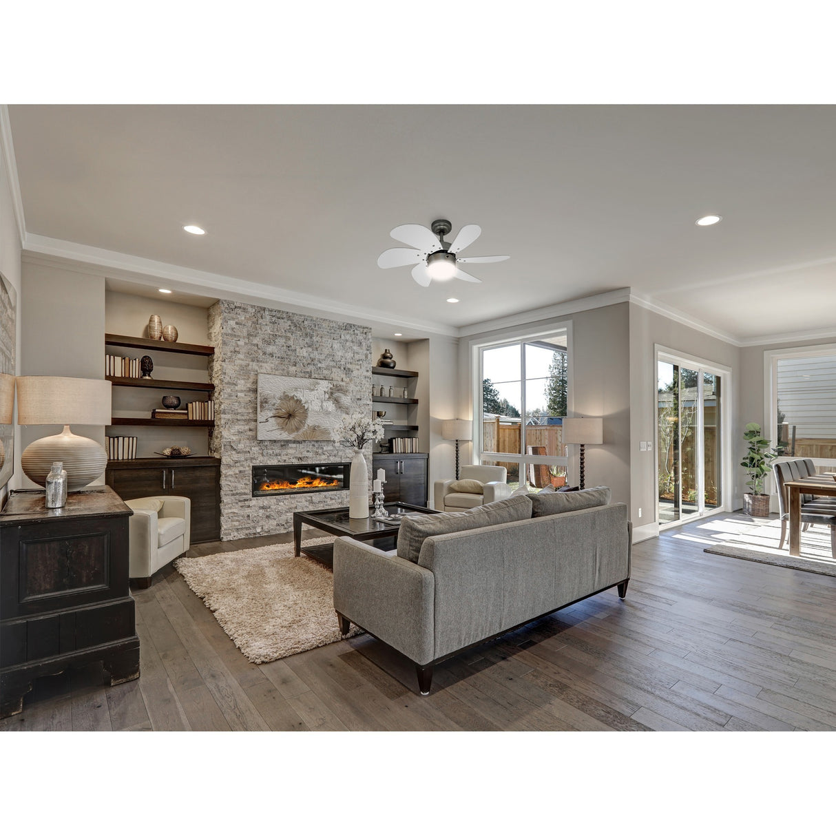 Bestron DC30T Deckenventilator mit Beleuchtung