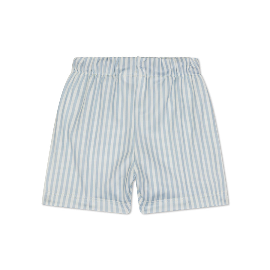 Blue stripes | blue and white UV swimming trunks for boys