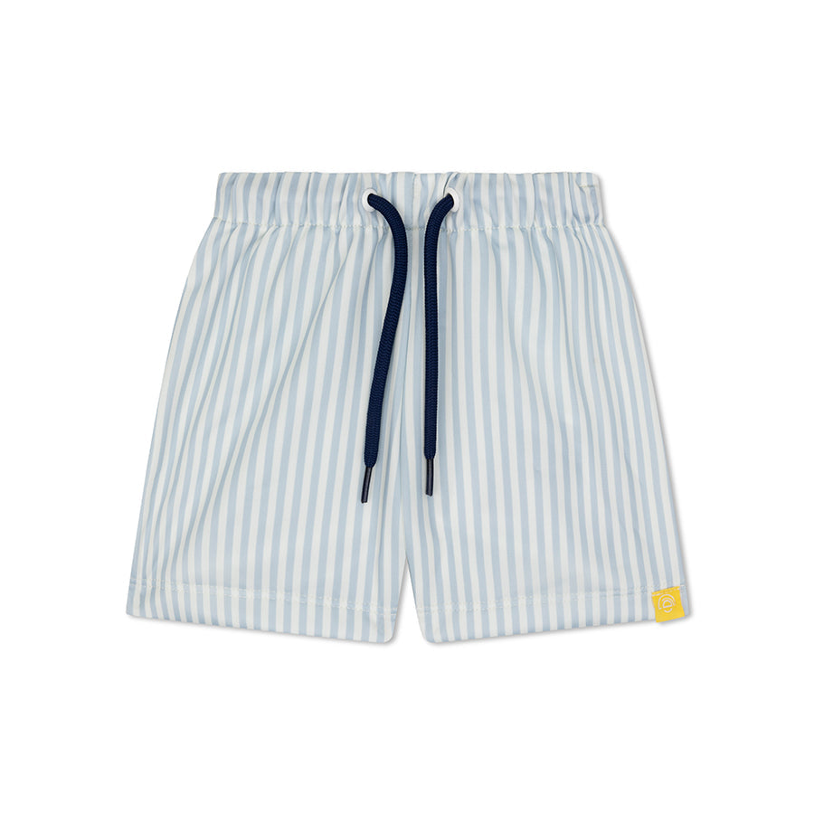 Blue stripes | blue and white UV swimming trunks for boys