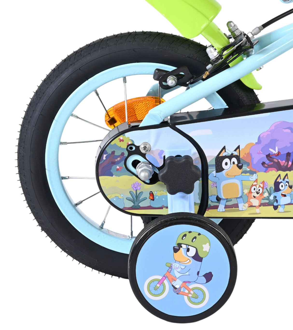 Bluey barncykel 12 tum - ljusblå - två handbromsar