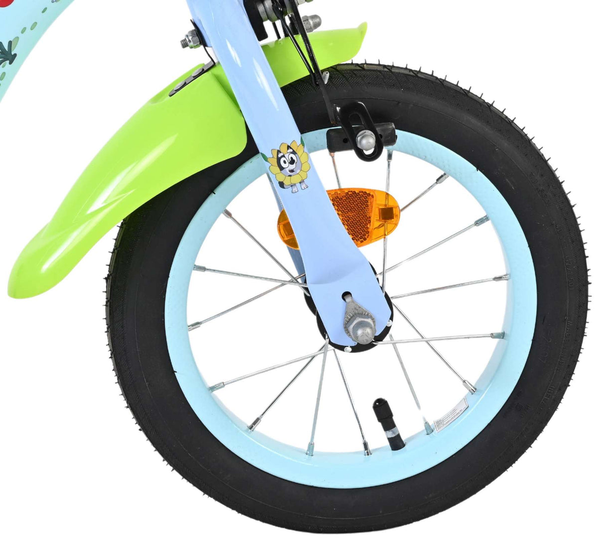 Bluey barncykel 12 tum - ljusblå - två handbromsar
