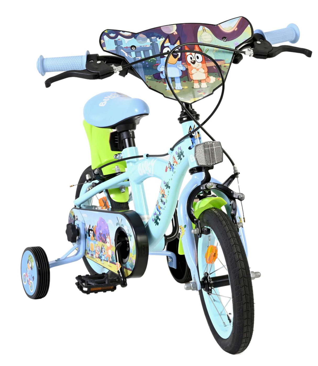 Bluey barncykel 12 tum - ljusblå - två handbromsar