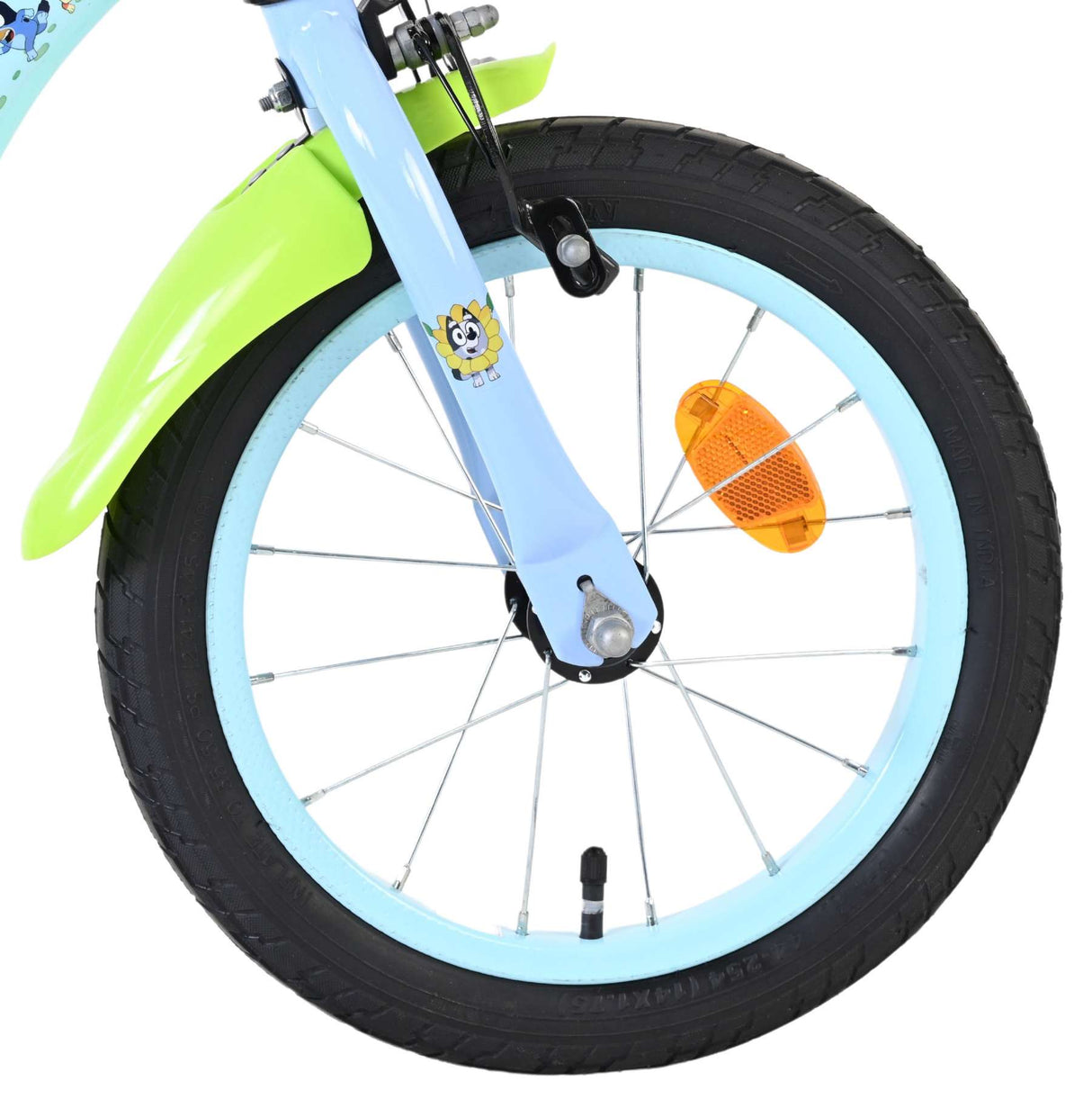 Bluey kinderfiets - 14 inch - lichtblauw - twee handremmen