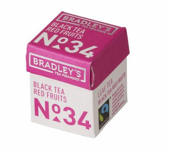 Bradley's piramini black tea red fruits no.34 (30 stuks)
