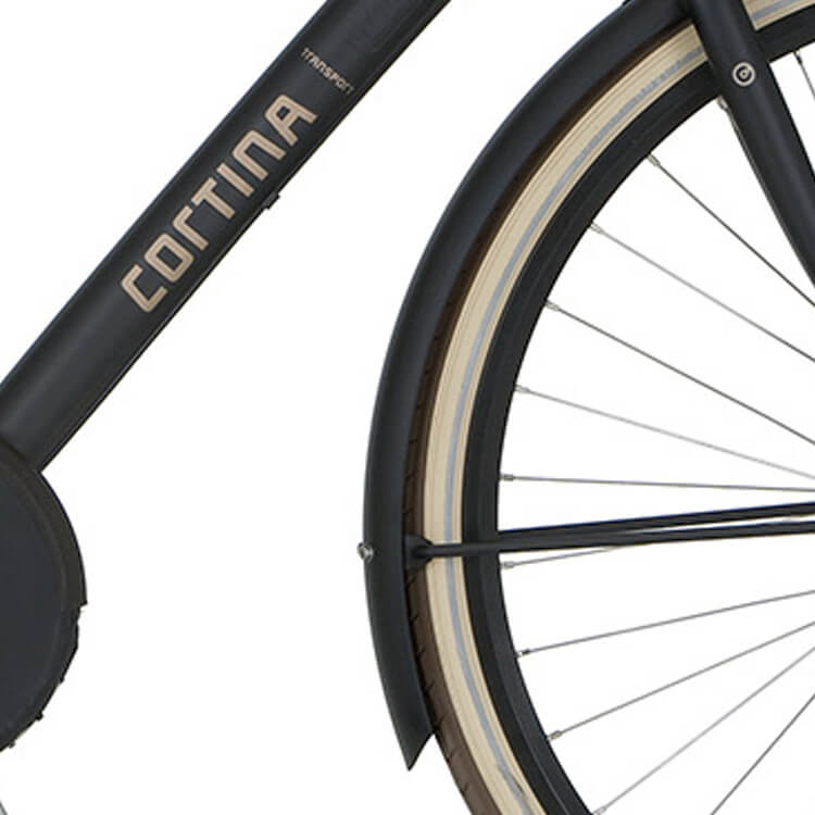 Cortina Mudguard for 28 U4 jet black matt