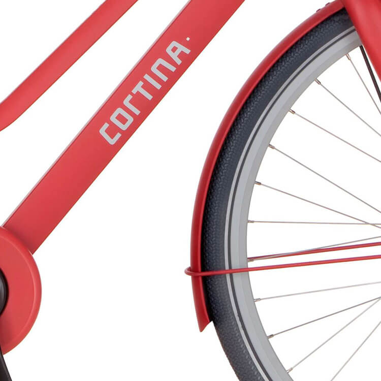 Cortina Mudguard for 28 Common true red matt