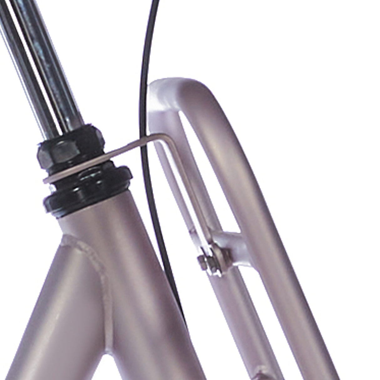 Cortina steering head bracket front carrier 24 M brilliant silver mat