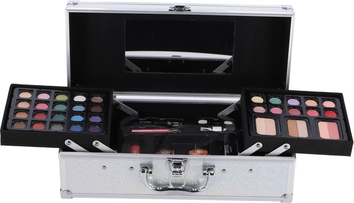 Casuelle Cosmetics Suitcase Rectangular Silver