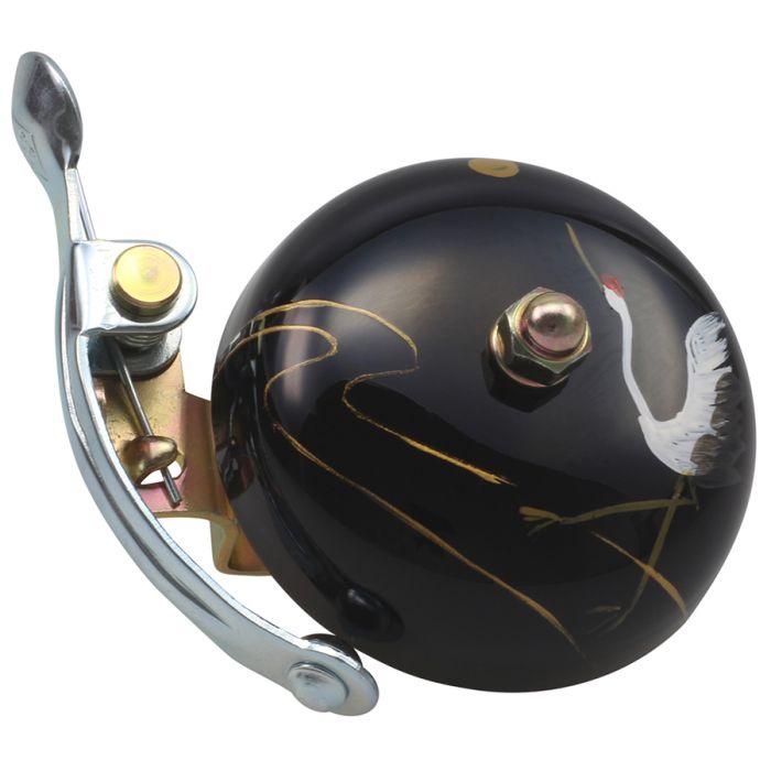 Crane suzu bell - hand painted - tsuru