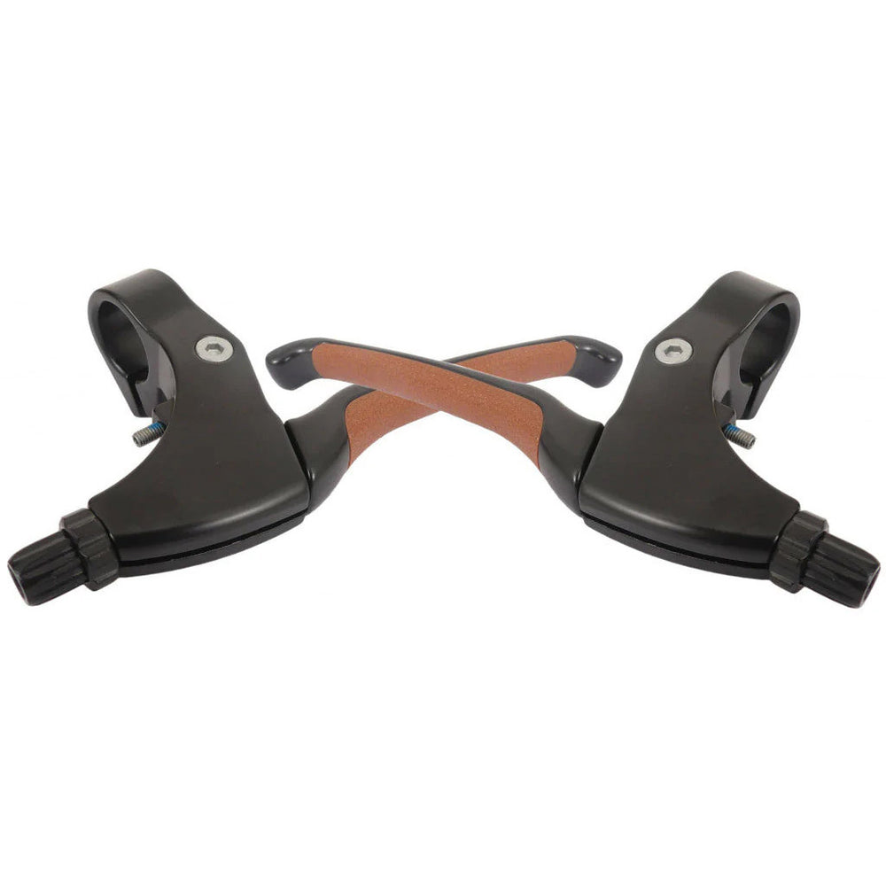 SACCON VWP Frein Handle Set Noir avec Rubber Brown TPR