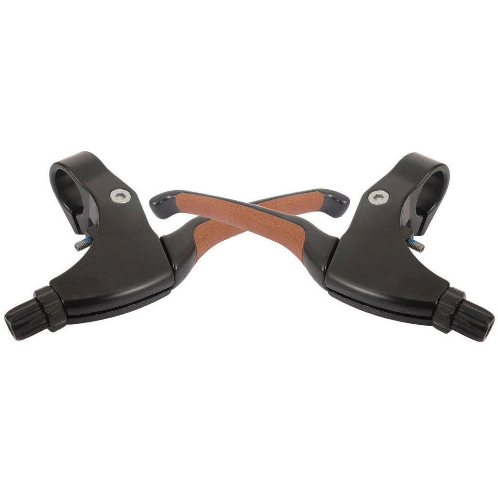 SACCON VWP Frein Handle Set Noir avec Rubber Brown TPR