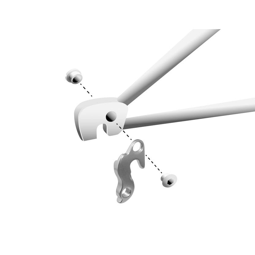 pavarų perjungiklio pakaba GH-068 63,8 mm sidabrinė