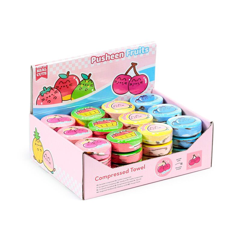 Push and kat frugt kompakt rejsehåndklæde